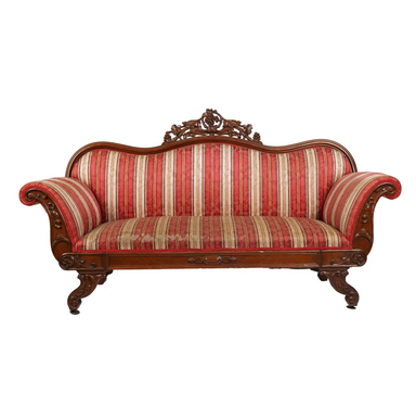 Antique American Victorian Rococo Revival Sofa | Work of Man