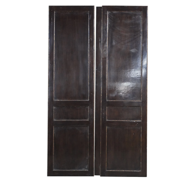Late Continental 2 Panel Wood Screen / Room Divider | Work of Man