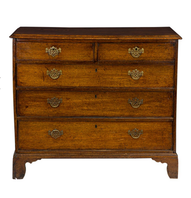 Antique English George III Oak Chest | Work of Man