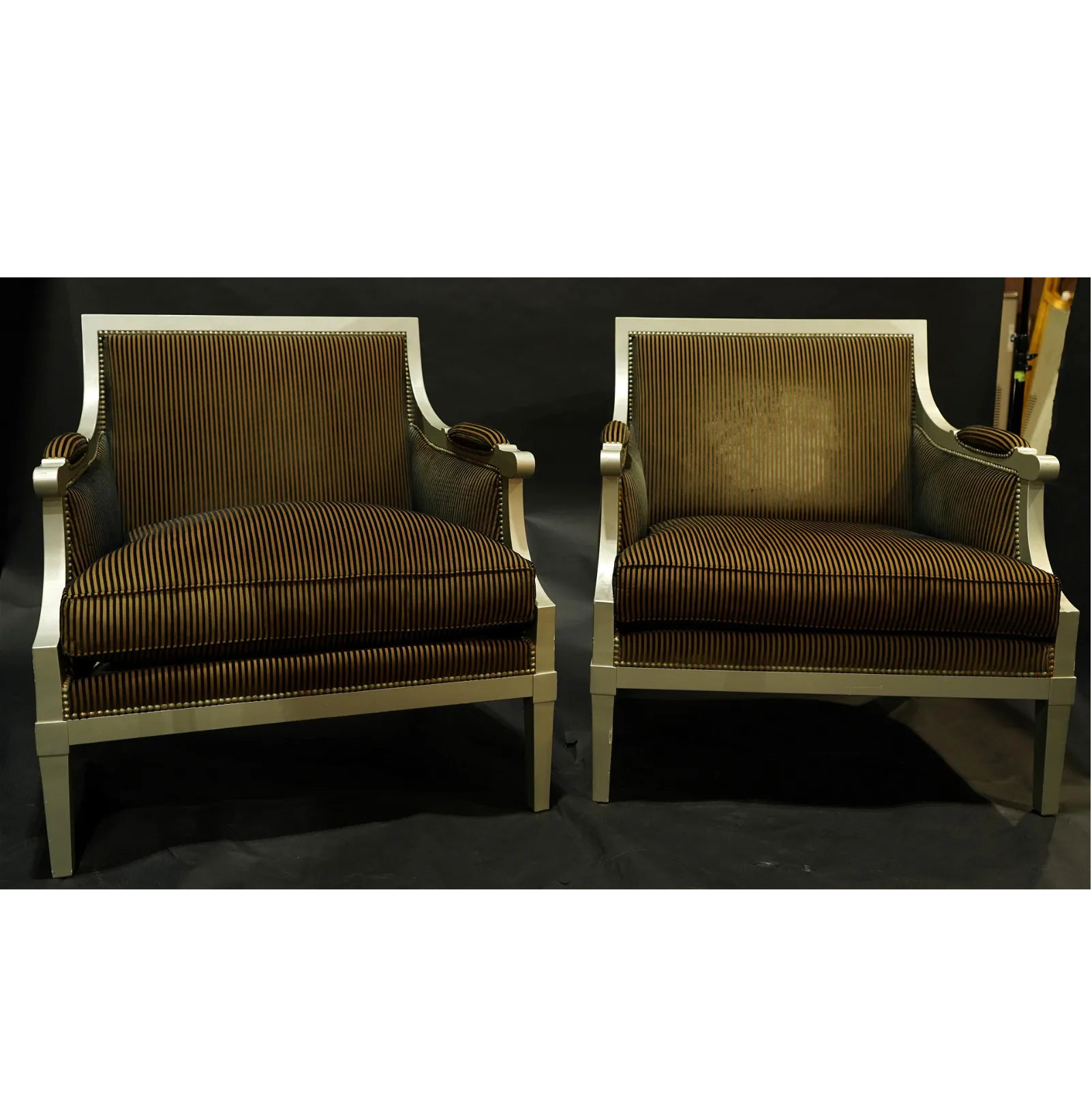 AF2-379: Vintage Pair of Designer Roche Bobois Club Chairs