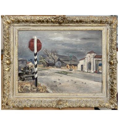 Early 20th Century American Southwest Regionalist Impressionist -  WPA Era - Oil on Board Painting | Work of Man