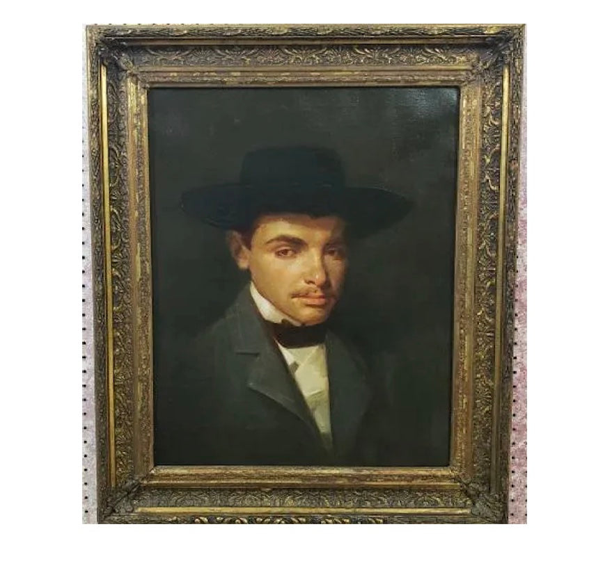 Late 19th Century French Portrait of a Gentleman - Oil on Canvas Painting | Work of Man