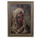 European School - Expressionist Portrait of a North African Man - Mid 20th C - - Oil on Board Painting | Work of Man