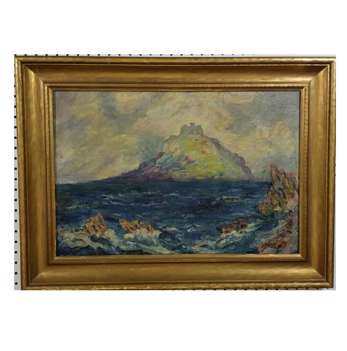 ABirger Sandzen, In The Style Of - Island Seascape - Early 20th C - Oil on Canvas Painting | Work of Man