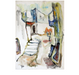 Jehuda Rodan - Late 20th Century - "Passage Way” -  Watercolor on Paper Painting | Work of Man