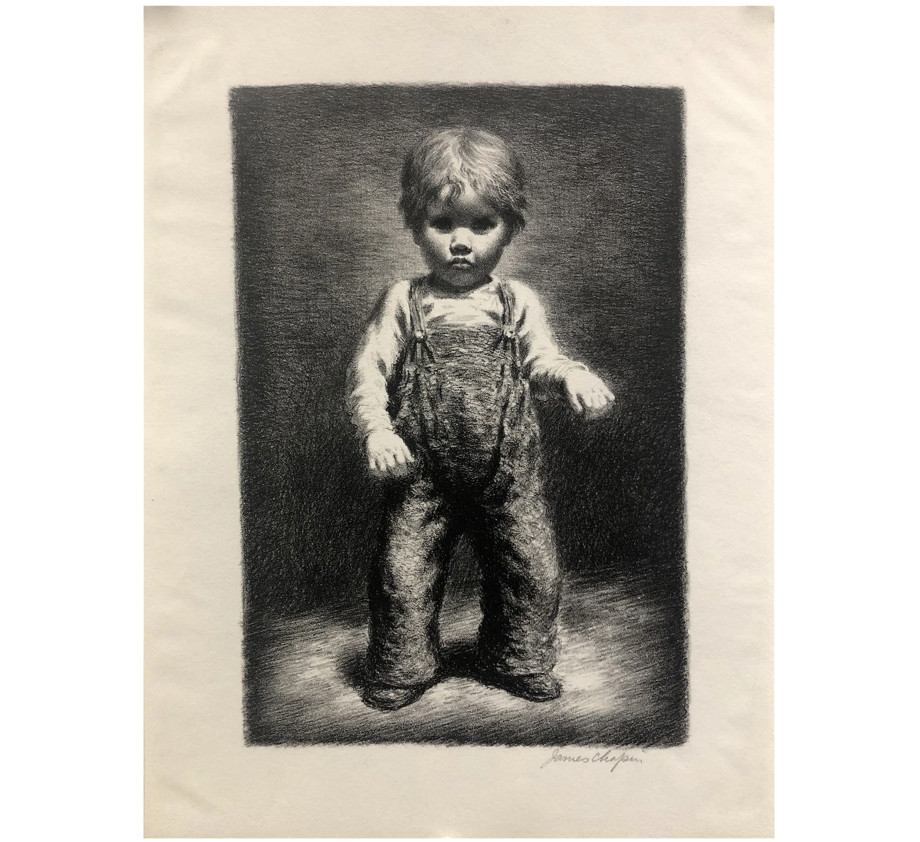 AW8-009: James Ormsbee Chapin - Circa 1943 - Lithograph - "Standing Child"