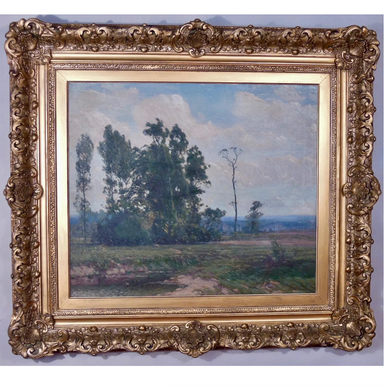 Gustave Adolph Wiegand, Summer Landscape - Early 20th C Oil on Canvas Painting | Work of Man