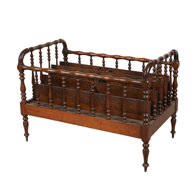 Antique Victorian Mahogany Spool Children's Bed | Work of Man