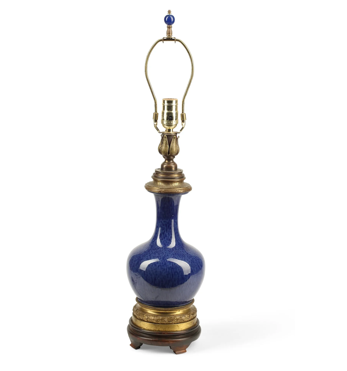 AL2-021: A Chinese Porcelain and Bronze Vase Mounted as a Lamp - Circa 1920