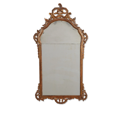 Antique Italian Rococo Giltwood Mirror | Work of Man