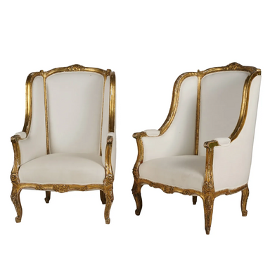 Antique French Louis XV Bergeres | Work of Man