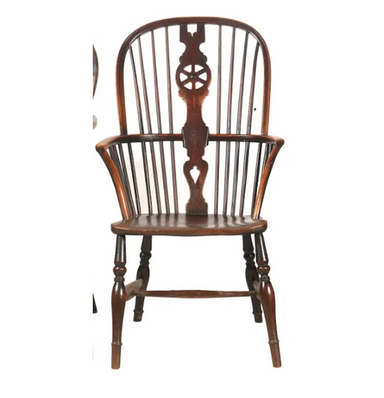 Antique English Windsor Hoop Back Arm Chair | Work of Man