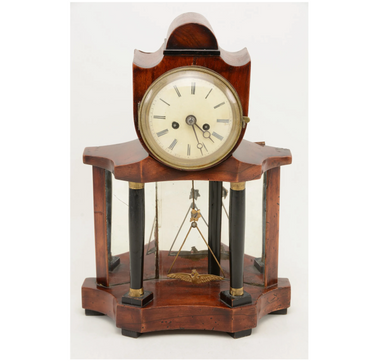 Early 19th Century Biedermeier Mahogany Shelf Clock