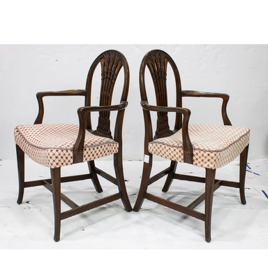 Antique English Georgian Arm Chairs | Work of Man