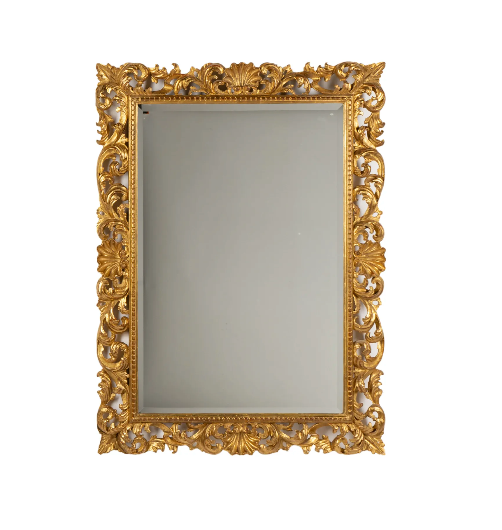 Italian Baroque Carved Giltwood Mirror | Work of Man