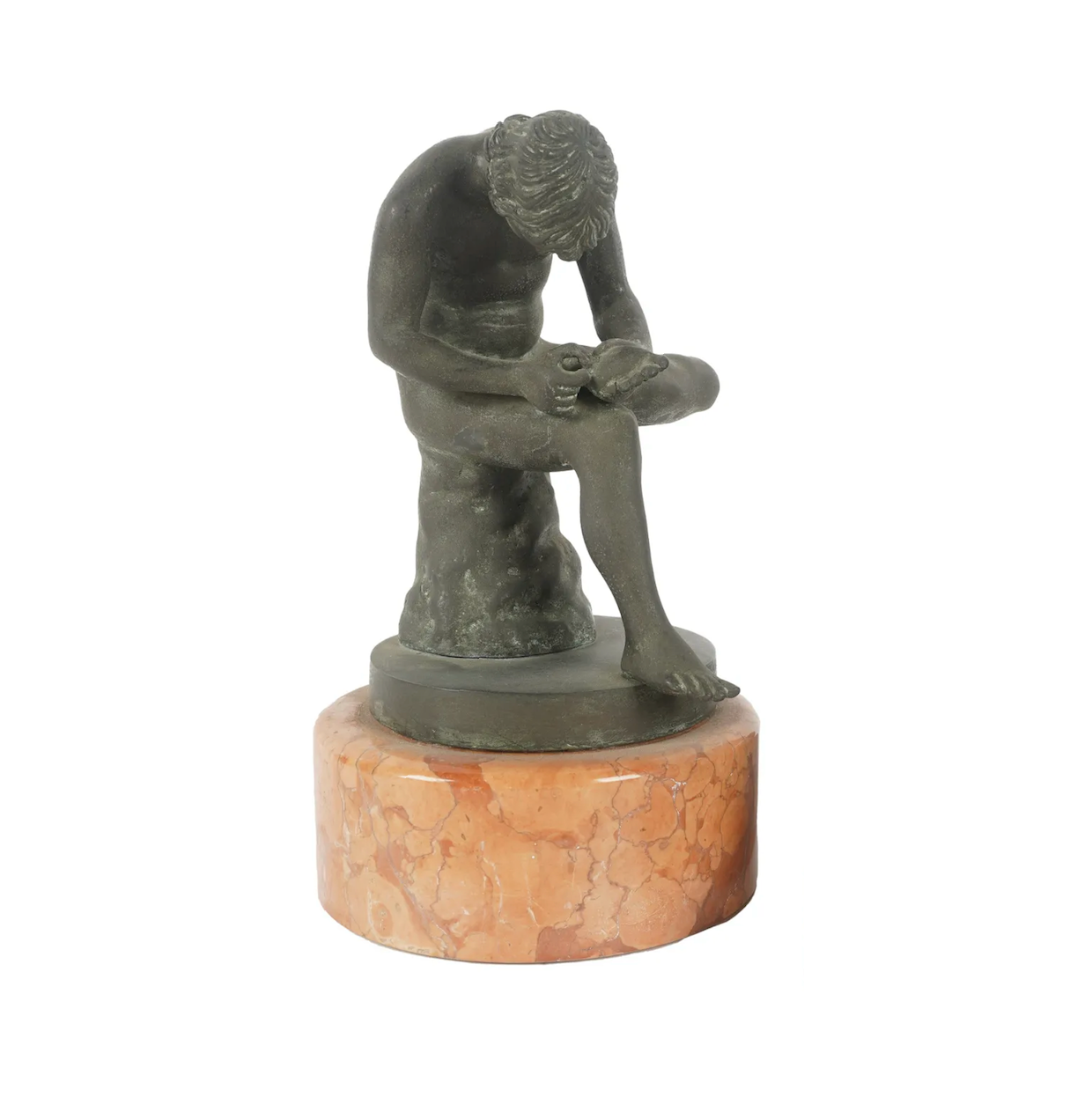 Late 19th Century Grand Tour Patinated Bronze Figure of Boy With Thorn | Work of Man