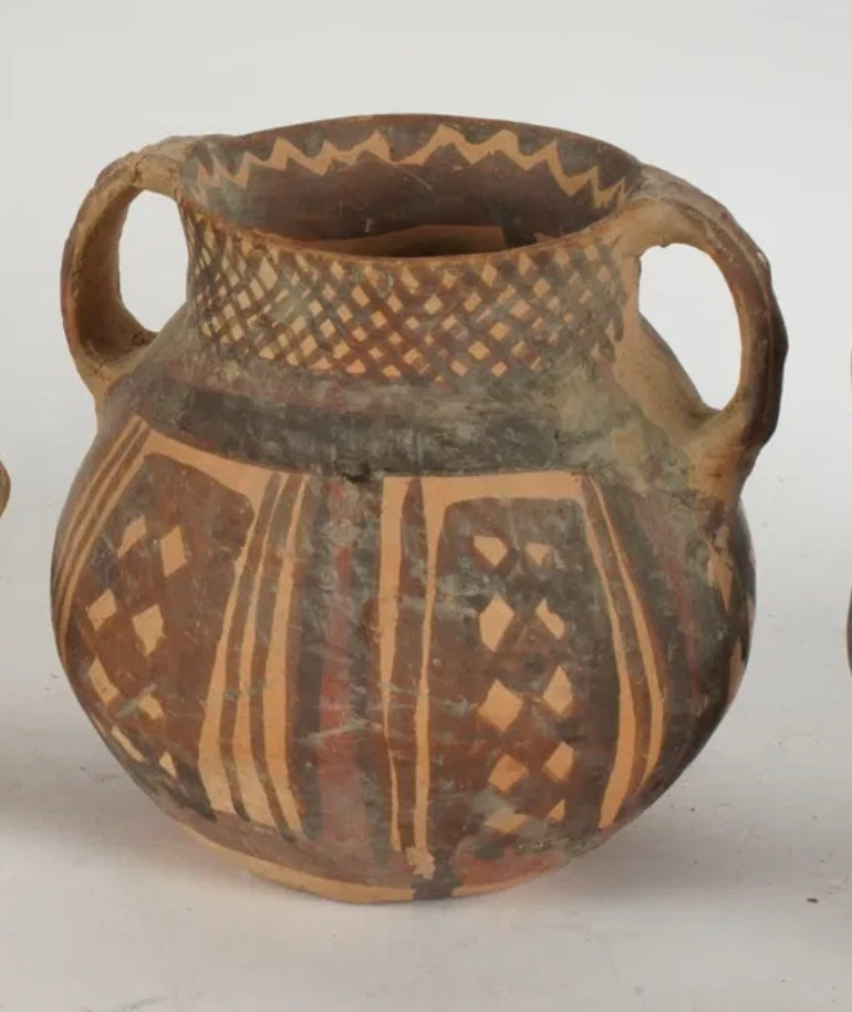 DA5-022: Early Chinese Neolithic Period Two Handled Cup From Machang Phase of Majiayao Culture