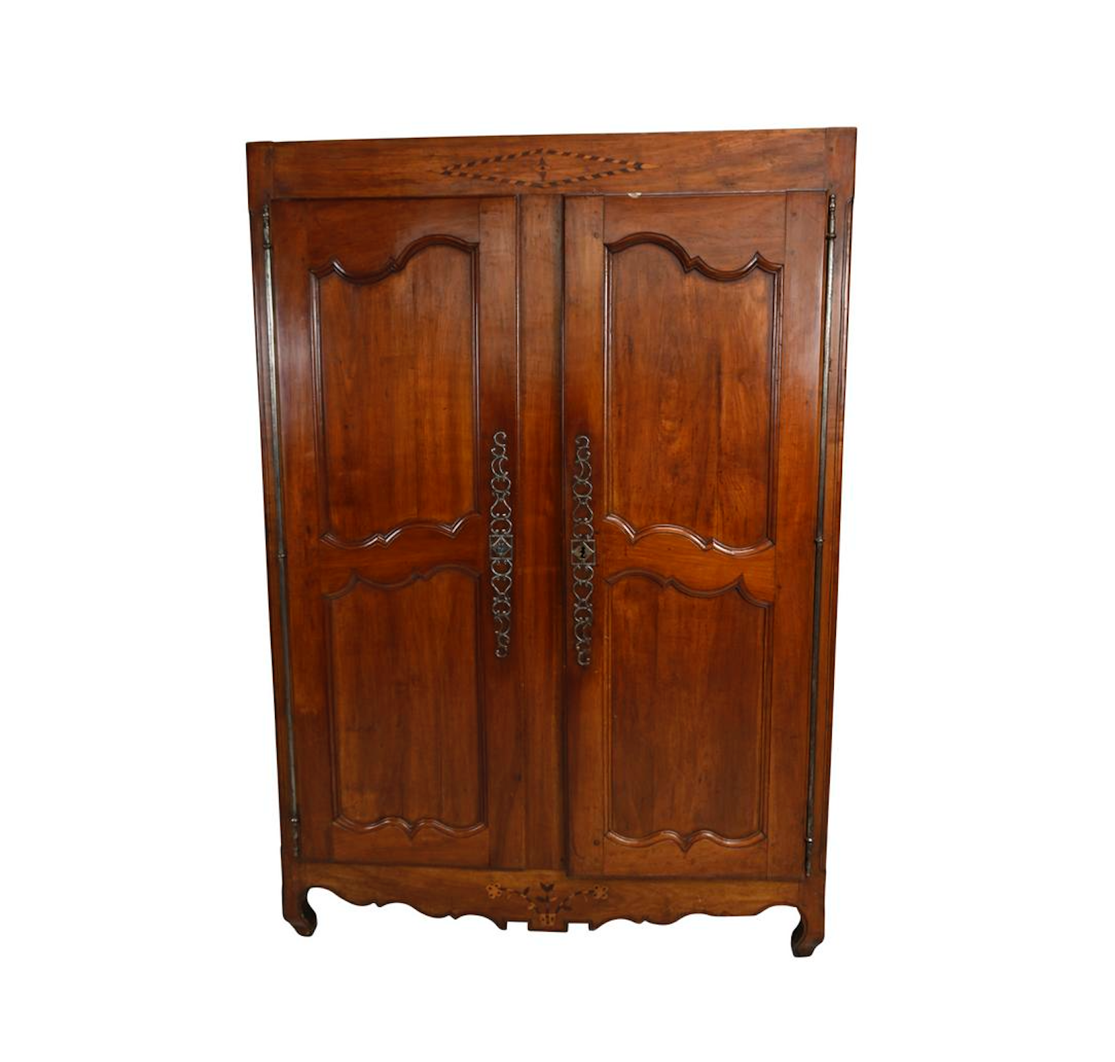 AF3-174: ANTIQUE LATE 18TH CENTURY FRENCH PROVINCIAL FRUITWOOD ARMOIRE