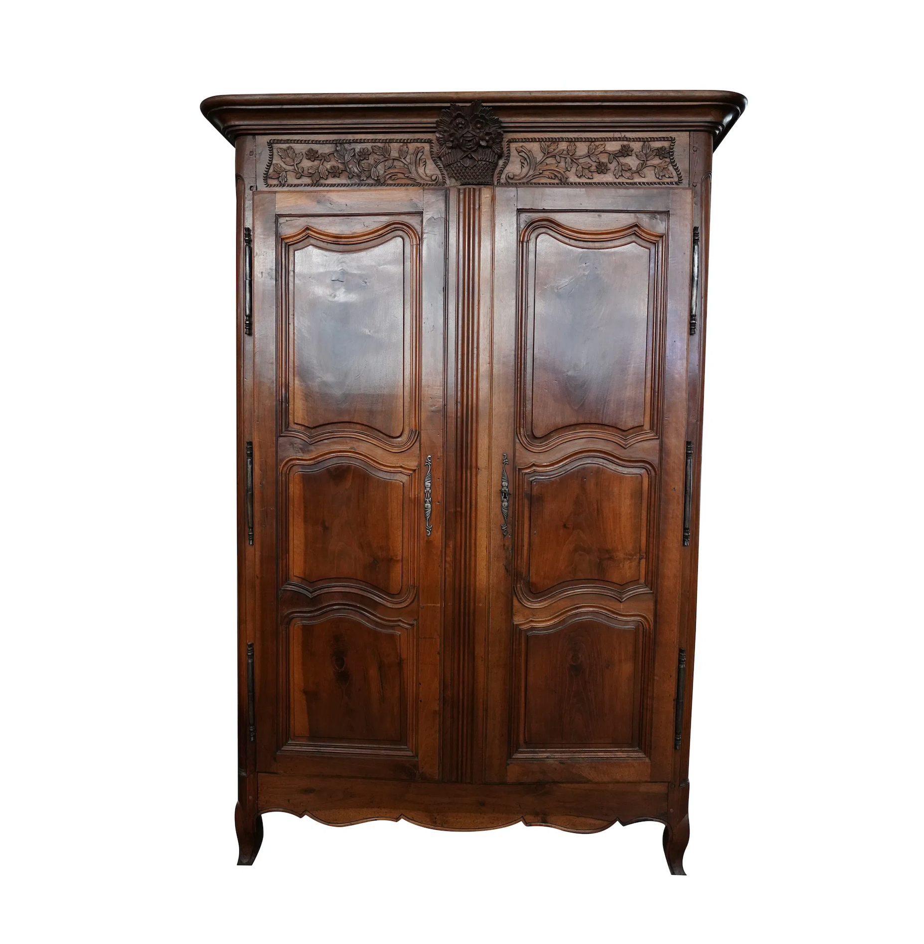 AF3-380: 18th Century French Provincial Fruitwood Armoire