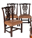 Four Early 19th C English Chippendale Dining Chairs | Work of Man