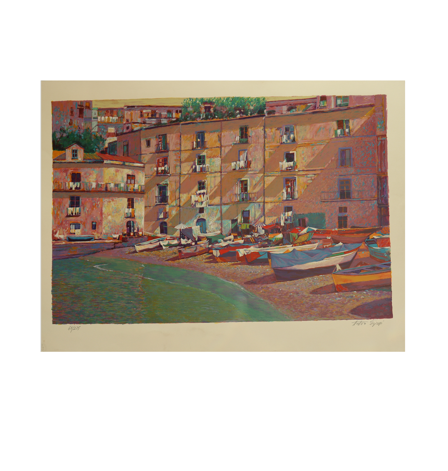 AW9-009: Anton Sipos "Morning in Capri" Serigraph