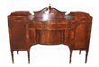 Antique Late 19th C American Sheraton Style Highly Figured Mahogany Sideboard