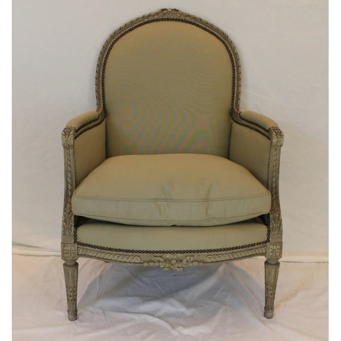 AF2-347: Antique Late 19th Century Louis XVI Style Bergere - Purchased from the Estate of Doris Duke - New Jersey Farm