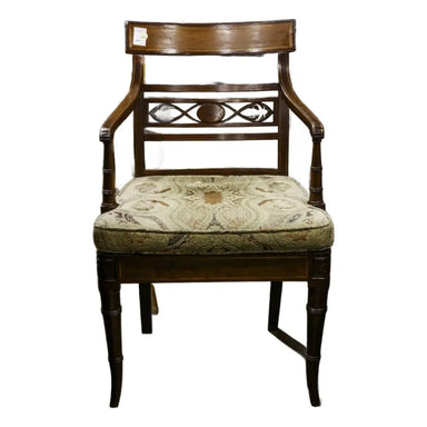 antique-early-19th-century-english-regency-inlay-mahogany-armchair | Work of Man