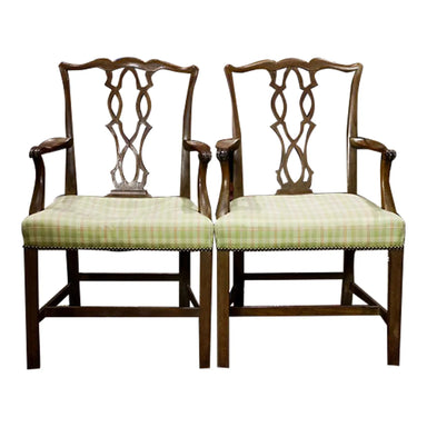 antique-pair-of-18th-century-english-chippendale-style-armchairs | Work of Man