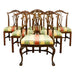 antique-set-of-6-early-20th-century-chippendale-style-dining-chairs | Work of Man