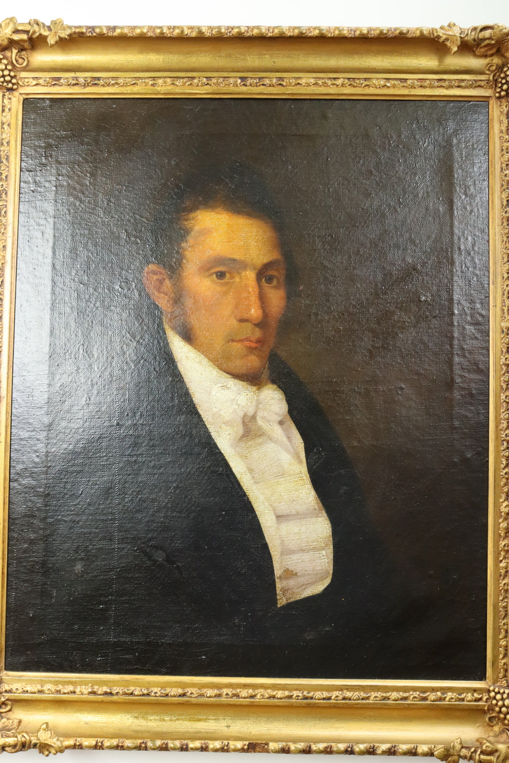 AW447: American School - Early 19th C Portrait of a Gentleman - Oil on Canvas