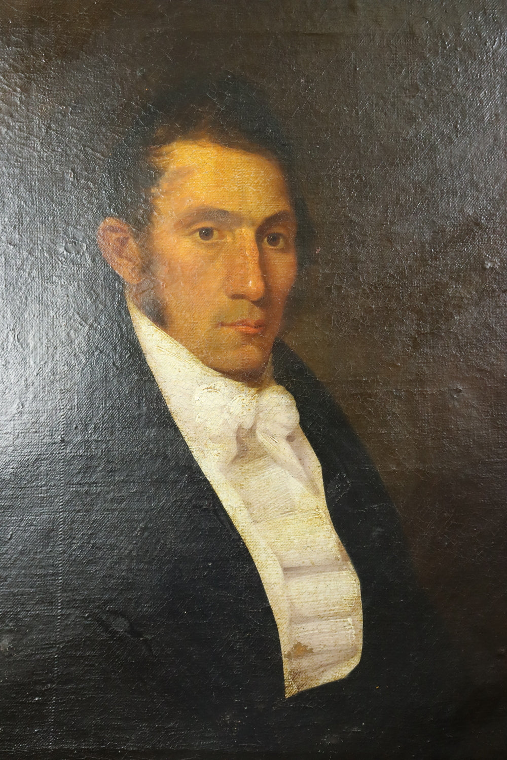 AW447: American School - Early 19th C Portrait of a Gentleman - Oil on Canvas