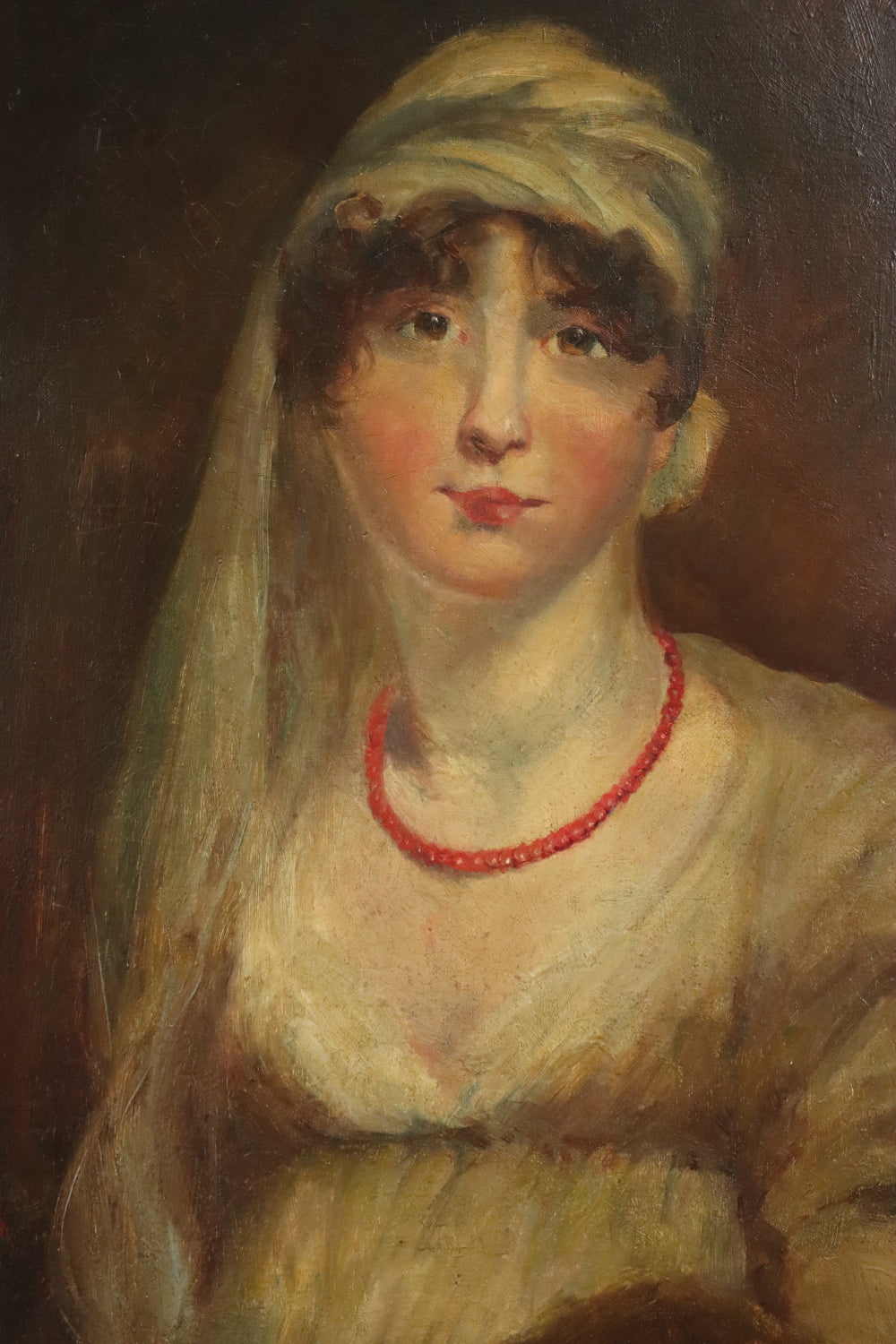 AW422: TE Morton - American School - Late 19th C Portrait of a Lady - Oil on Canvas