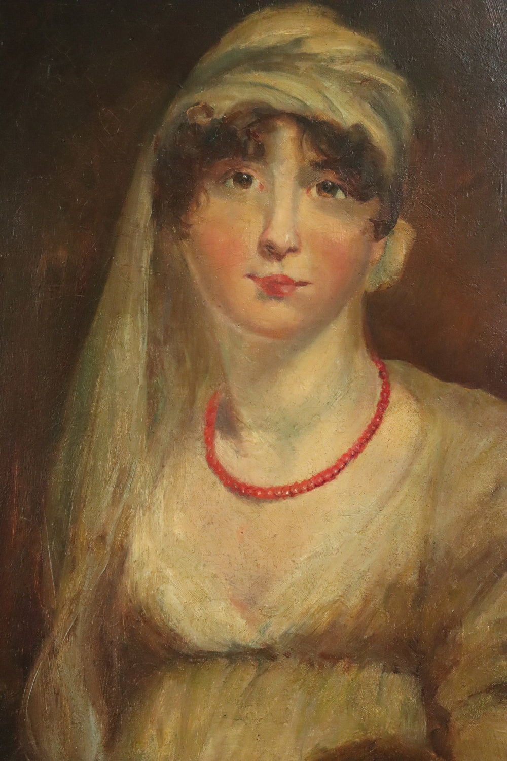 AW422: TE Morton - American School - Late 19th C Portrait of a Lady - Oil on Canvas