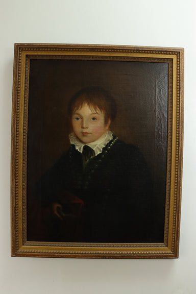 English School - Late 18th C Portrait of a Young Man - Oil on Canvas Painting | Work of Man