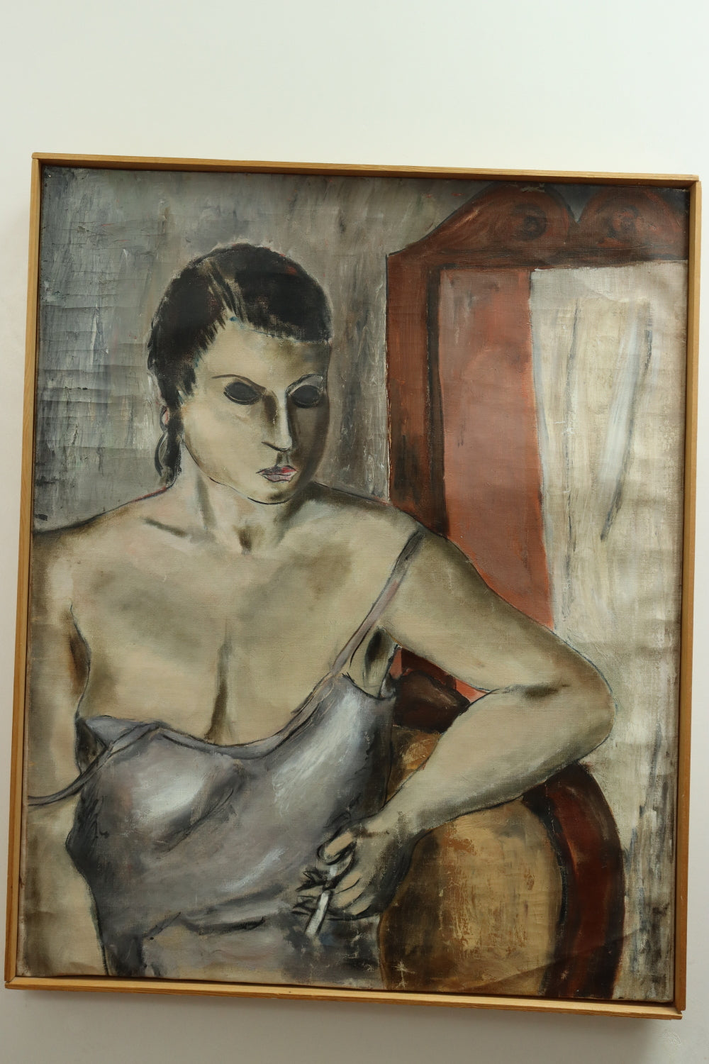 AW535: Karl Eugene Fortess - WPA & Woodstock Artist - Expressionist Portrait - Oil on Canvas