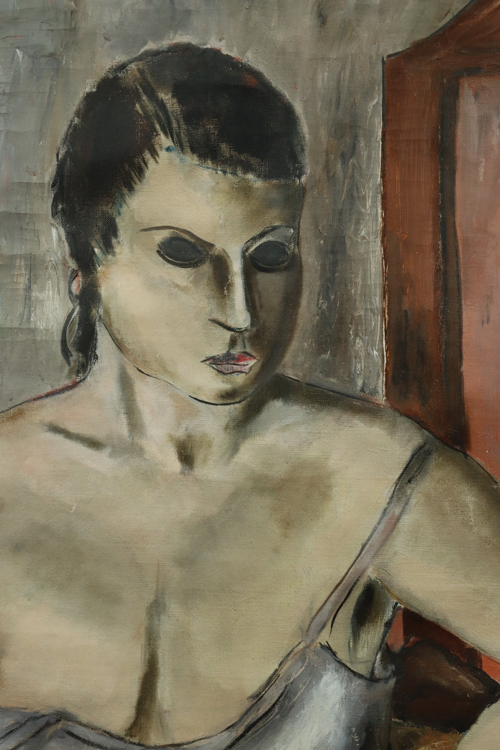 AW535: Karl Eugene Fortess - WPA & Woodstock Artist - Expressionist Portrait - Oil on Canvas