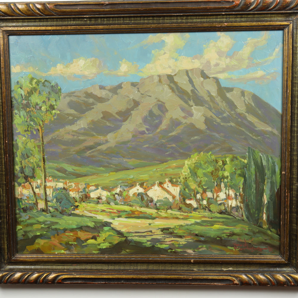 AW568: Fred Korburg - "Remur Rhone Valley" - Mid 20th Century - Oil on Board