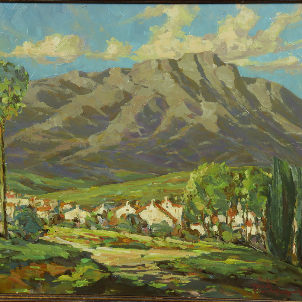 AW568: Fred Korburg - "Remur Rhone Valley" - Mid 20th Century - Oil on Board