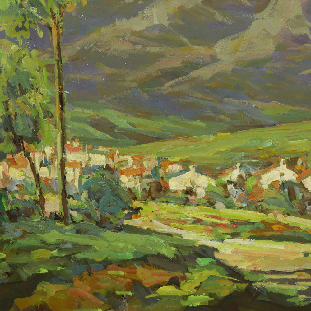 AW568: Fred Korburg - "Remur Rhone Valley" - Mid 20th Century - Oil on Board