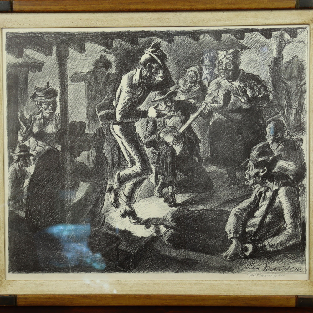 AW8-008: Ben Messick Lithograph "Plantation Party" - Circus 1940