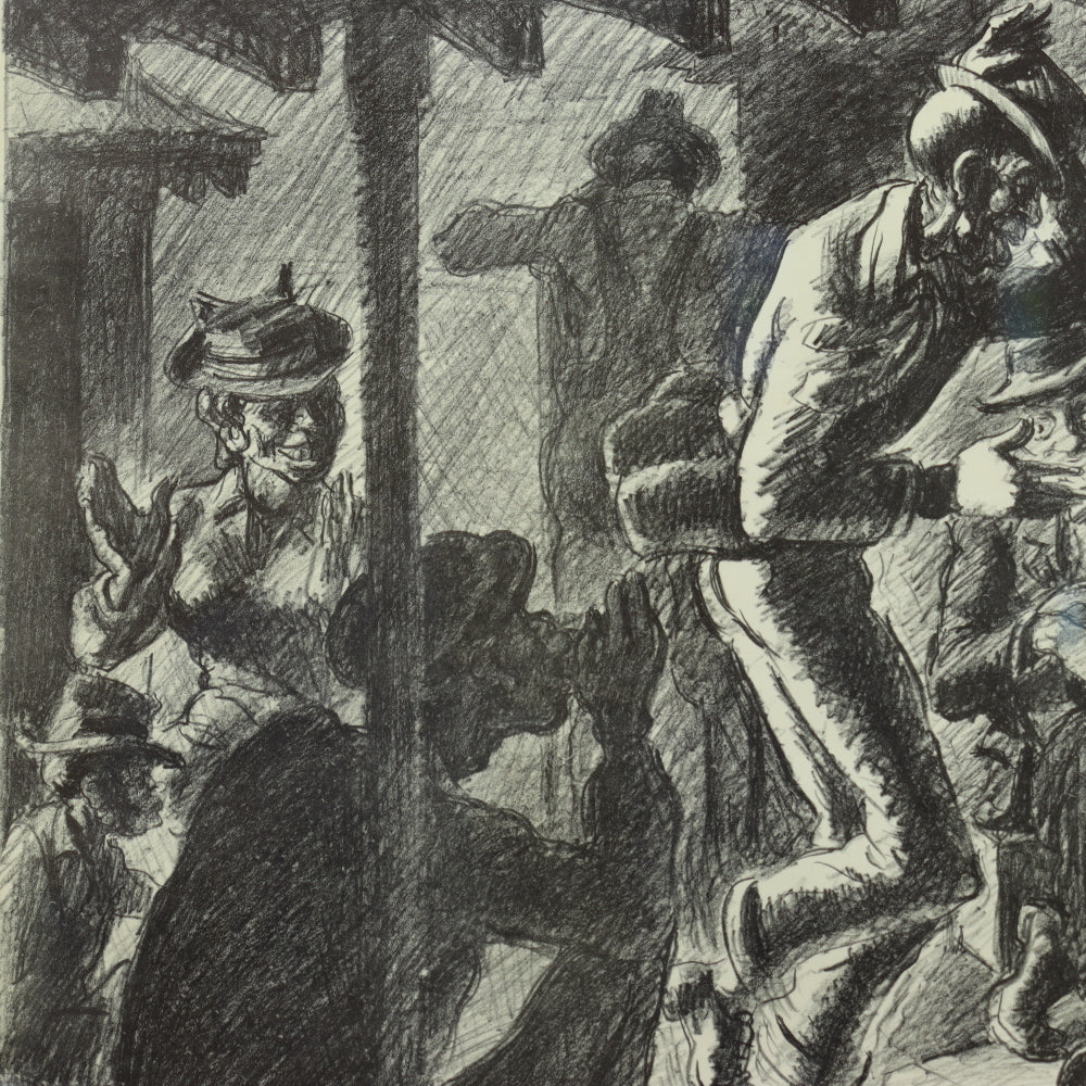 AW8-008: Ben Messick Lithograph "Plantation Party" - Circus 1940