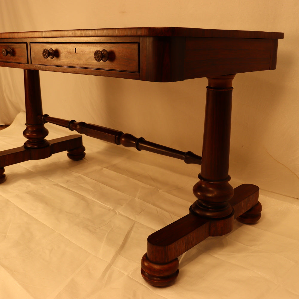 AF1-398: Antique English Regency Rosewood Library Table