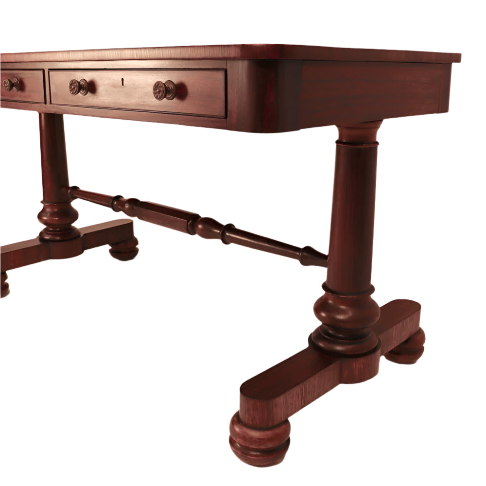 Antique English Regency Rosewood Library Table Early 19th Century | Work of Man