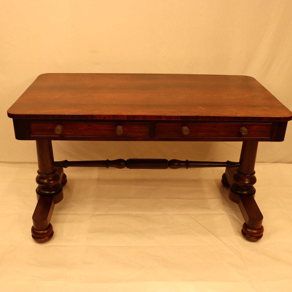 AF1-398: Antique English Regency Rosewood Library Table