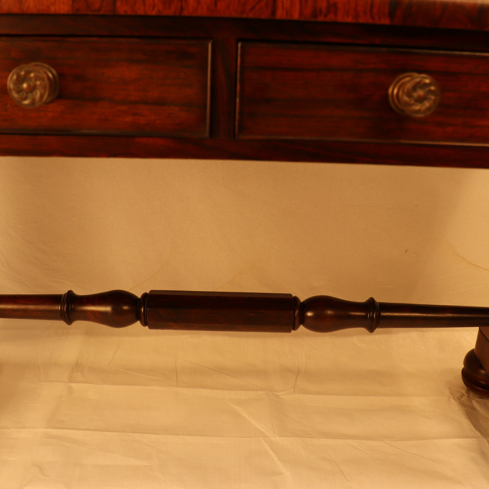 AF1-398: Antique English Regency Rosewood Library Table