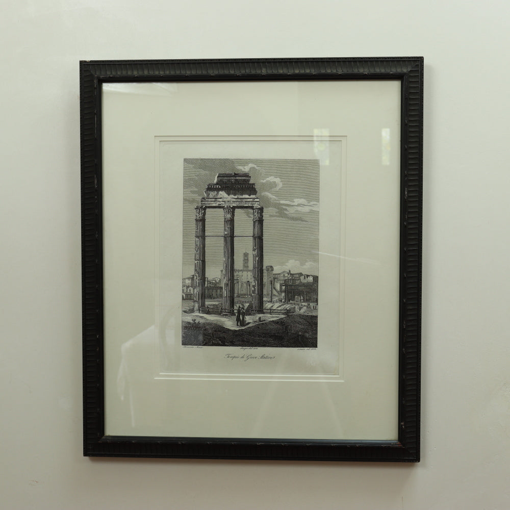 AW7-005: Domenico Amici - 20th Century Engravings (3) of Italian Architectural  Antiquity Monuments