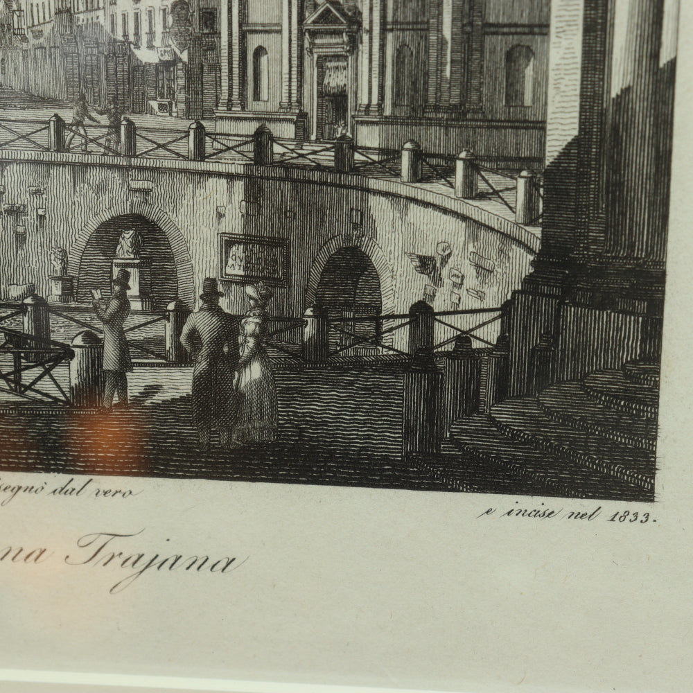 AW7-005: Domenico Amici - 20th Century Engravings (3) of Italian Architectural  Antiquity Monuments