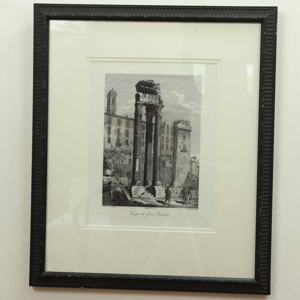 AW7-005: Domenico Amici - 20th Century Engravings (3) of Italian Architectural  Antiquity Monuments