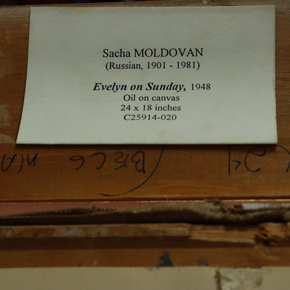 AW344: Sacha Moldovan -  Evelyn on Sunday - Oil on Canvas